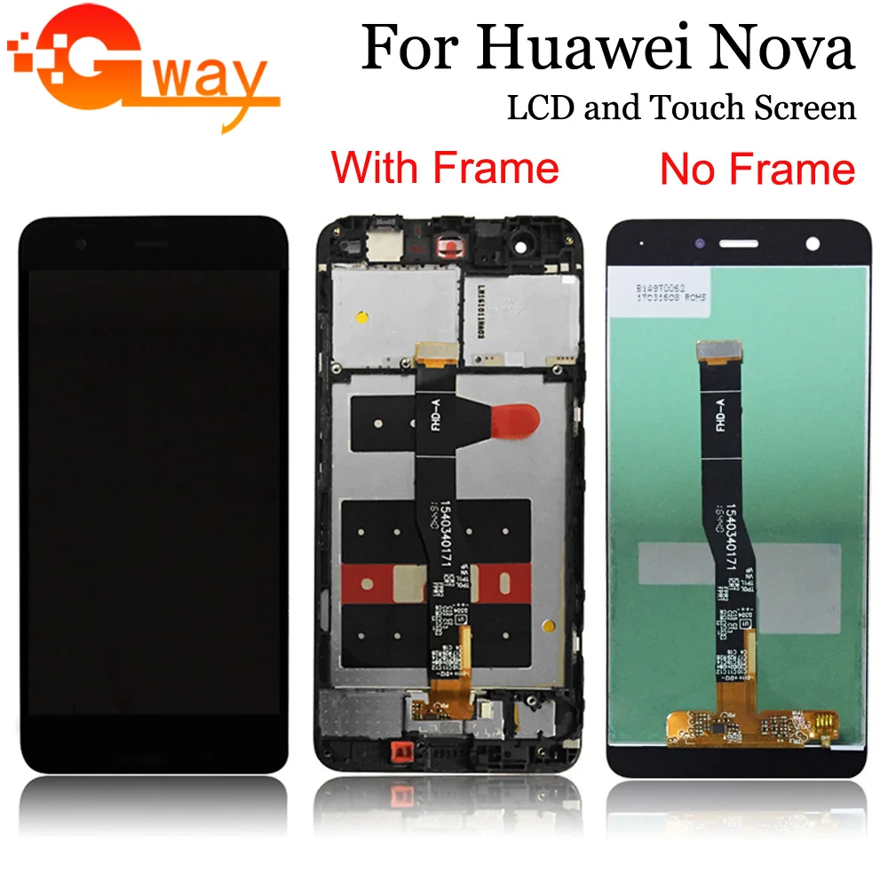 Для Huawei Nova ЖК-дисплей + дигитайзер сенсорный экран для huawei nova LCD CAZ-AL10/L11/L02 с рамкой