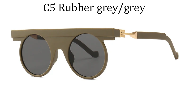 AOZE, модные современные солнцезащитные очки future, BL0014, винтажные круглые брендовые дизайнерские солнцезащитные очки, UV400 - Цвет линз: 1871 C5