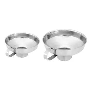

Canning Funnel Stainless Steel Wide Mouth Canning Funnel Hopper Filter Leak Wide-mouth Can for Oil Wine Kitchen Cooking Tools