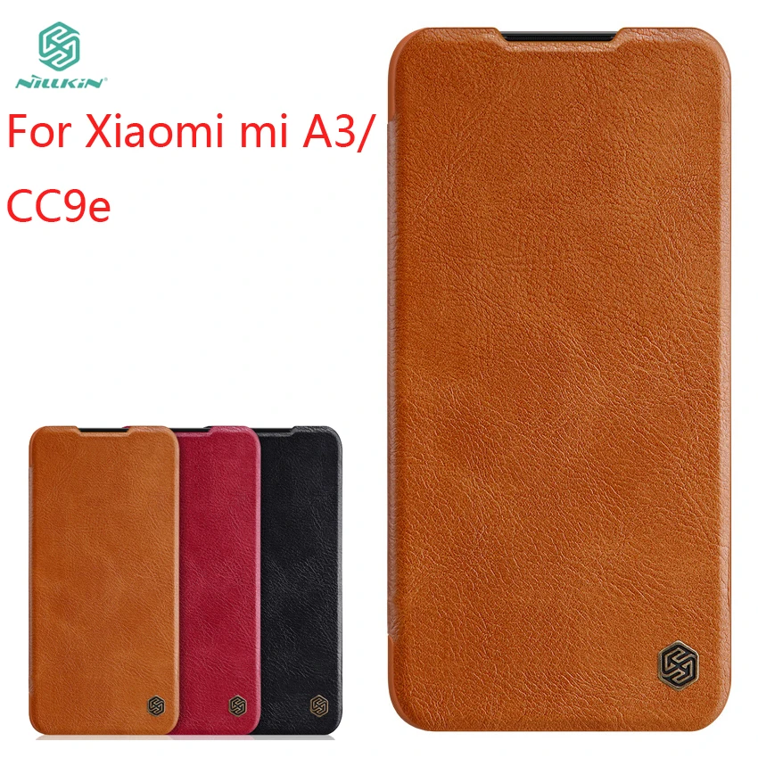 

For Xiaomi mi A3 Case Cover NILLKIN PU Leather Flip Case For Xiaomi mi A3/Mi CC9e Cover Flip Phone Case For Xiaomi mi A3