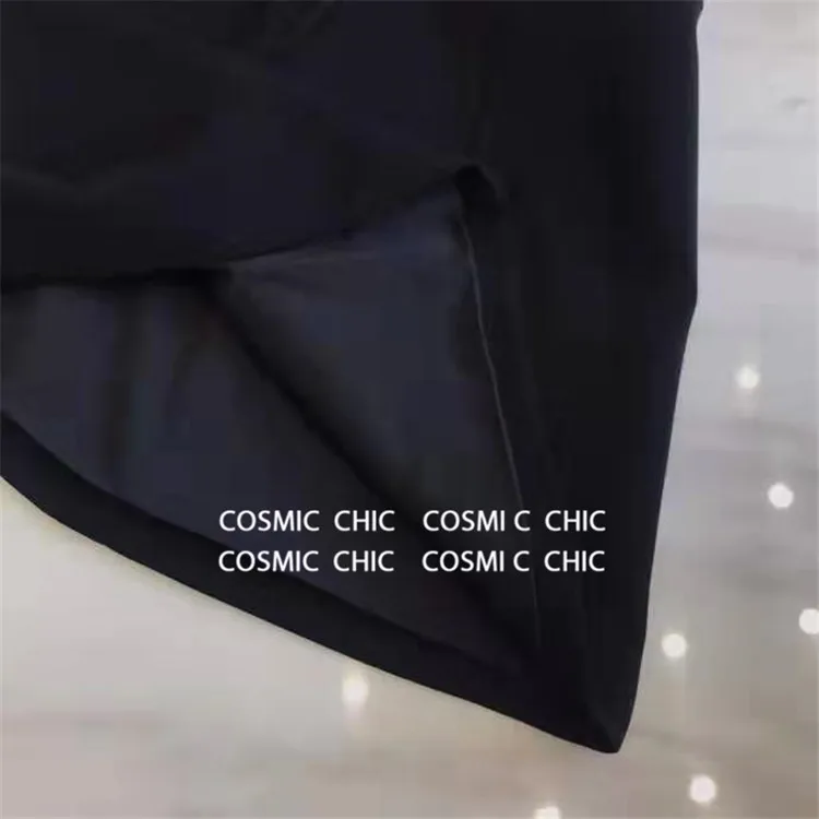 Cosmicchic мини-юбка с завышенной талией, с бриллиантами и бантом, элегантные офисные короткие черные юбки