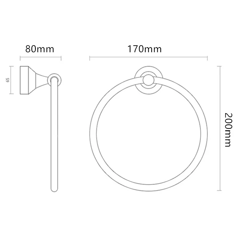 Утолщенная фарфоровая основа бронзовое кольцо для полотенец Матовый держатель полотенец Настенные Аксессуары для ванной комнаты