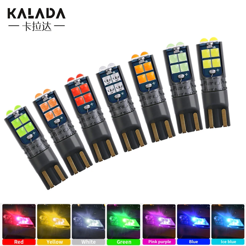 2 предмета супер яркий T10 W5W 194 168 светодиодный 3D 3030 10 SMD Canbus автомобиля лампы