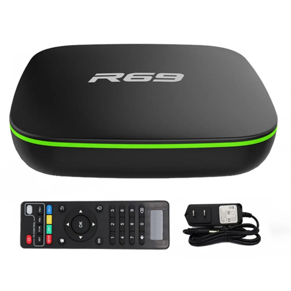 R69 Smart Android 7,1 tv Box 1 ГБ 8 ГБ Allwinner H3 четырехъядерный 2,4G Wifi телеприставка 1080P HD Поддержка 3D медиаплеер