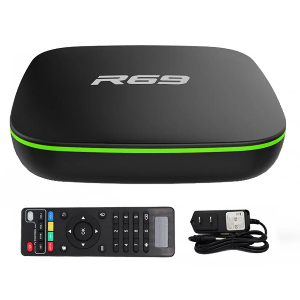 

R69 Smart Android 7.1 TV Box 1GB 8GB Allwinner H3 Quad-Core 2.4G Wifi Set Top Box 1080P HD Support 3D movie Media player