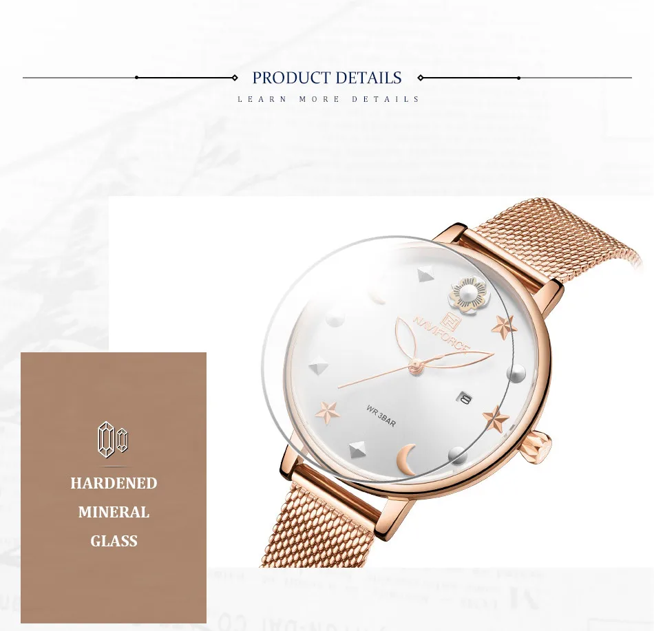 Лидирующий бренд NAVIFORCE женские роскошные часы спортивные водонепроницаемые наручные часы для девушек новые модные кварцевые часы Relogios Feminino