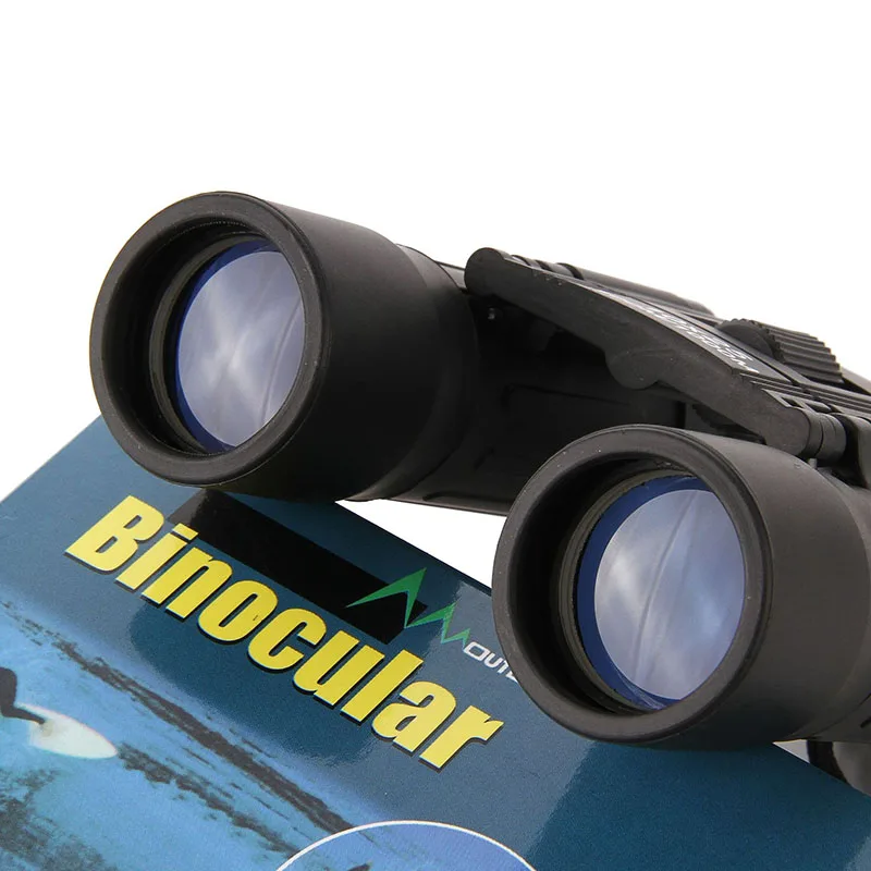 10x25 Binoculars Zoom HD Blue Film Folding Telescope Compact with Vision Level night Outdoor Travelling Hunting Camping Portable