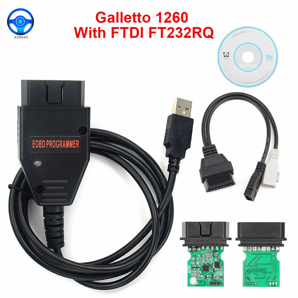 Galletto 1260 Ecu Chip Tuning Tool Obd2 Strumenti Diagnostici Per Auto Ftdi Chip Ecu Flasher Programmer Leggi E Scrivi Auto Obd 2 Cavo Scanner