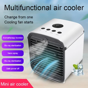 

Mini Air Conditioner Personal Space Air Cooler With Ice Cubes Portable Quick Air Conditioner Fan Home Office Bedroom Air Cooler
