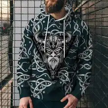 

Creativity Viking Mythical Sweatshirt 3D Print Off White Round Neck Hoodies Fashion Spring And Autumn Hoodie Men's Sweatshirts