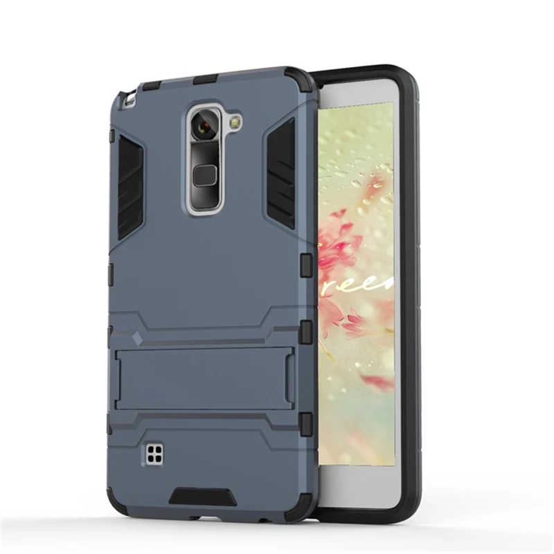 Защитный противоударный жесткий чехол yuhashi с подставкой для LG LS775, защитный чехол с держателем для задней панели телефона, чехол-Бампер для LG LS775 - Цвет: Navy
