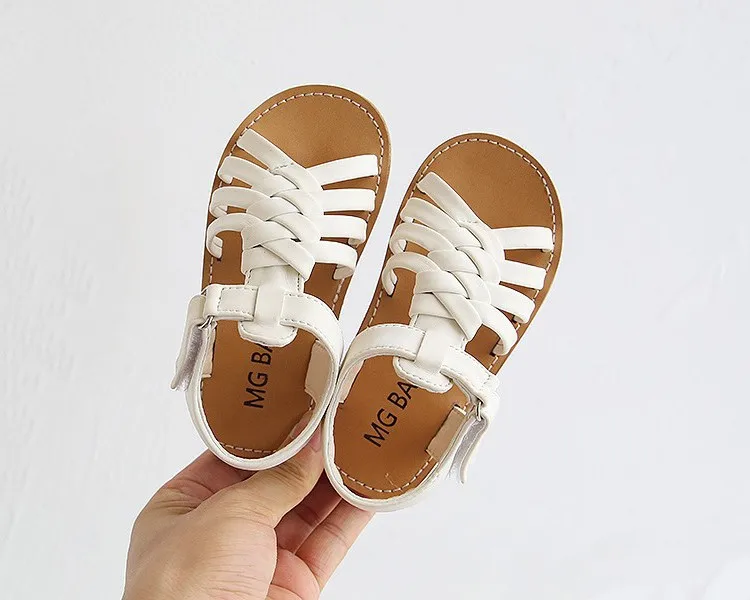 extra wide fit children's shoes Kid girl Sandals toddler Girls flat Sandals girls braid sandals children's sandals near me