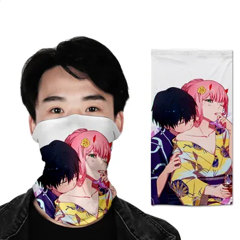 

Cool Men Viscose Fiber Headscarf Magic Mask Darling in The Franxx Colorful 3d 2020 Multi-function 3D Wild Digital Printing Adult