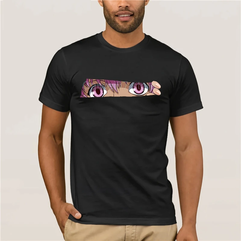 Print Future Diary Japanese Anime Mirai Nikki T shirt O Neck Short sleeves Summer Casual Gasai Yuno Shirt | Мужская одежда