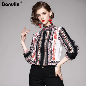 

Spring Blouses Women Long Sleeve Print Shirts Blouse Designer Runway Tops 2020 Women High Quality Fashion Ladies Office Shirt