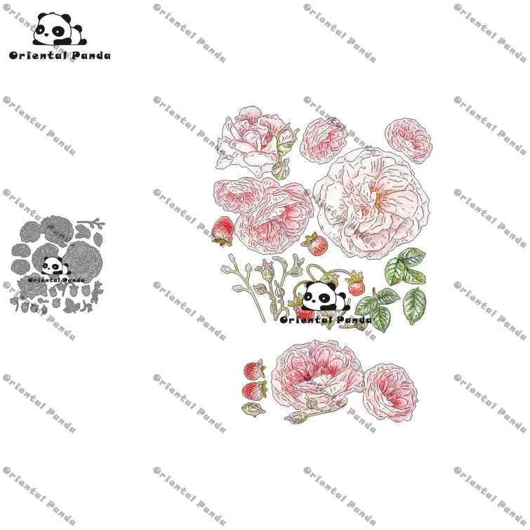 

New Dies 2020 Strawberry rose Metal Cutting Dies diy Dies photo album cutting dies Scrapbooking Stencil Die Cuts Card