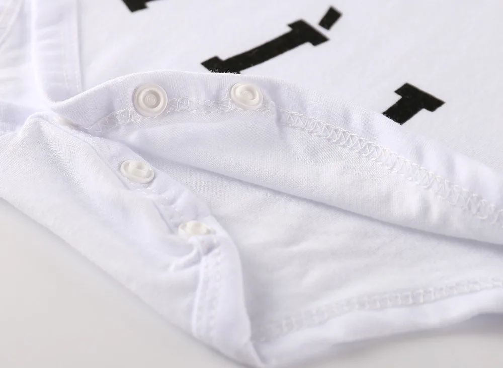 Комбинезон детский с коротким рукавом 100% хлопок надписью|boy girl clothes|baby rompers newbornshort