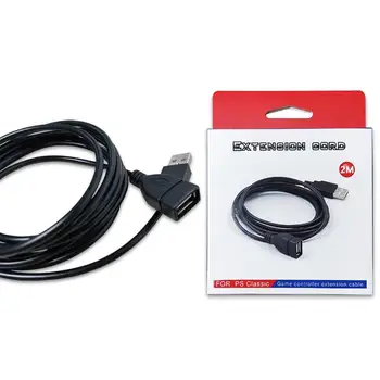 

Long, Durable ABS Extension Cable For Playstation Classic Console Controller 2m/6ft Extended Cord For Sony PS