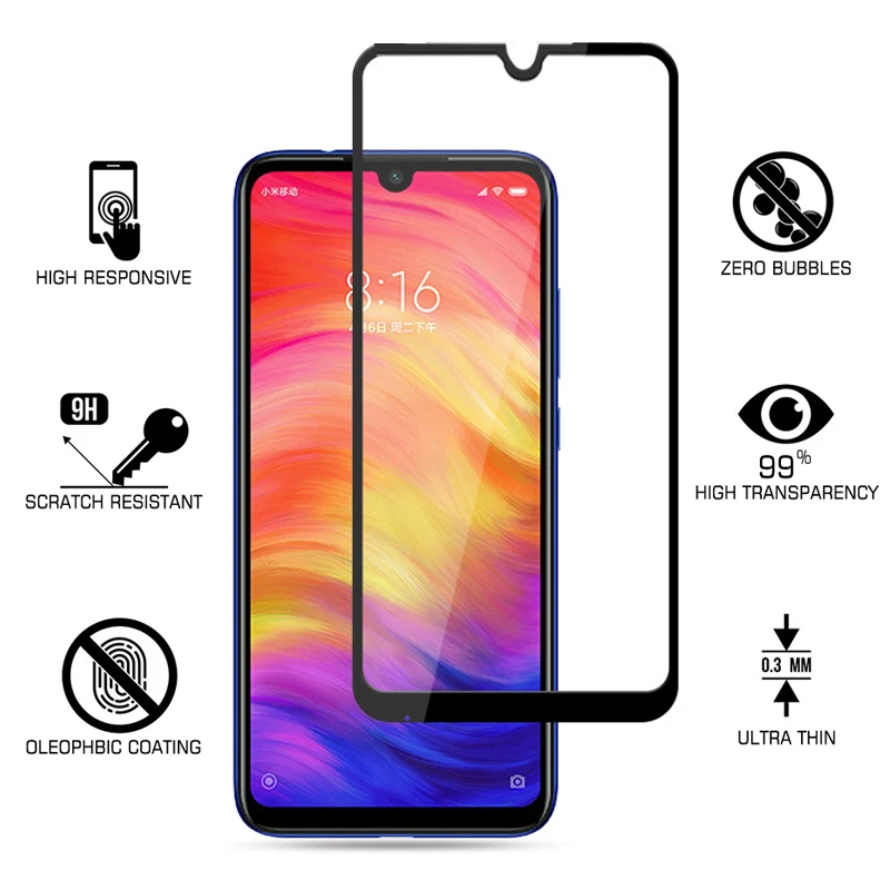 2-в-1 Камера закаленное Стекло для Xiaomi Redmi Note 7 Экран пленка на весь экран Стекло на Red mi 7 Red mi Note 7 mi 7 Redmy пленка