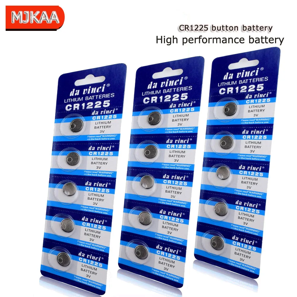

Supplier Wholesale Cheap 100 PCS 3V BR1220 LM1225 Lithium Button Battery DL1225 CR 1225 Button Battery for Watch Toys