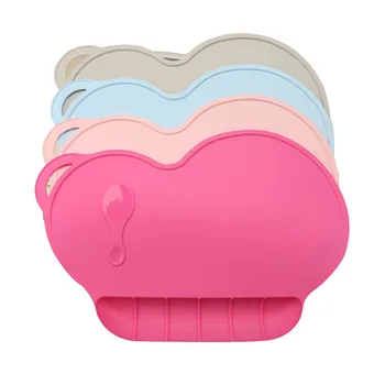 

Baby New silicone Children's Table Mat with Pockets Waterproof Kid Dinner Plate Tableware