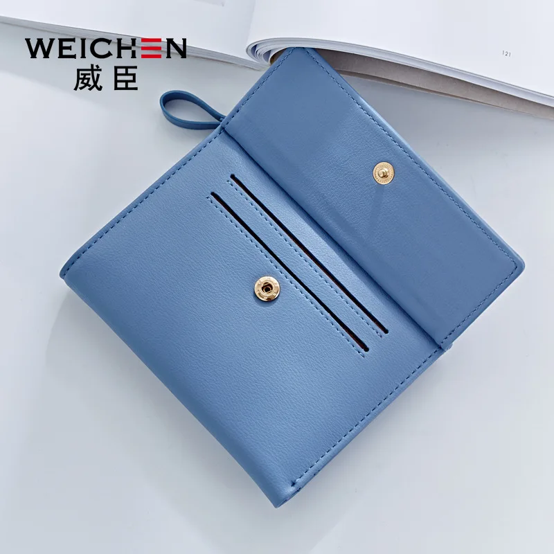 WEICHEN Wallet Short Two-fold Wallet Women's New Japanese and Korean Version of The Small Wallet Multi-card Bit