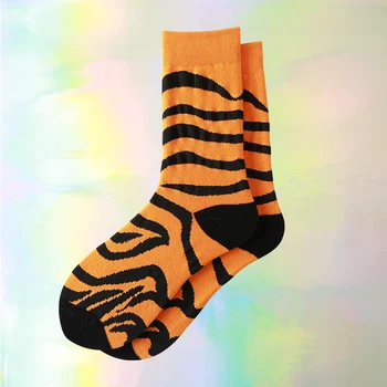 

Ins Tiger Net Red Socks Striped Harajuku Street Hip Hop Fashion Men and Women In Cotton Socks