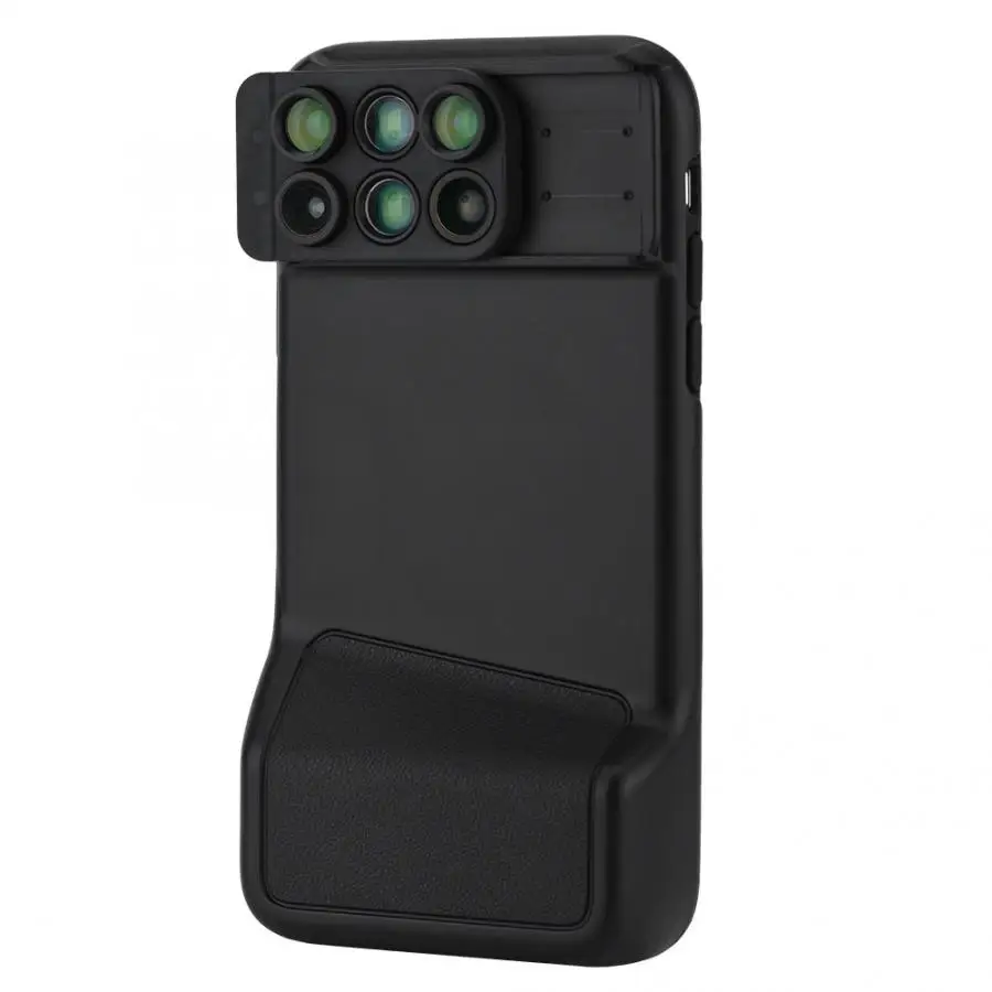 NEW camera lens mobile phone lens for 6 in 1 Dual Camera Lens Fisheye Wide-angle Telephoto Zoom Macro Lens