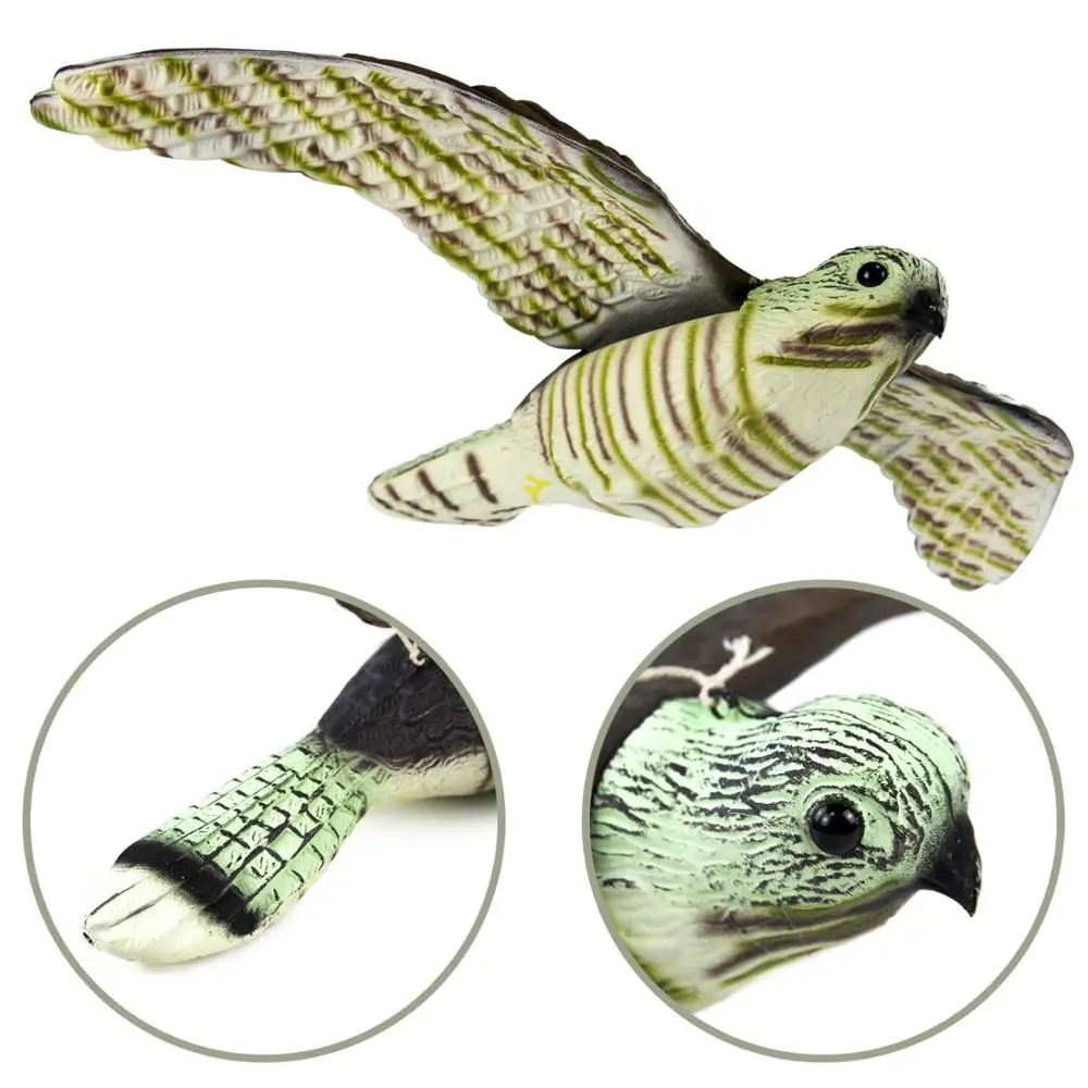Hunting Flying Eagle Decoys Plastic Snow Hawk Decoys Garden Plant