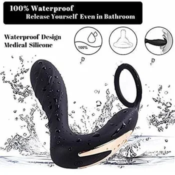 10 Vibrating Mode Gay Stimulator Male Prostate Massager Vibrator P-Spot Anal Plug Sex Toys Rechargeable For Men Couple Women 5