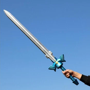 

1:1 80cm Game Cosplay Black/Blue Sword PU Cos Prop Halloween Link Weapon child Gift