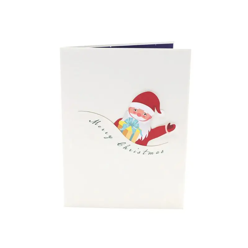  3D Pop Up Santa Claus Greeting Cards Postcards Invitations with Envelope for Kid - 4.0003E+12