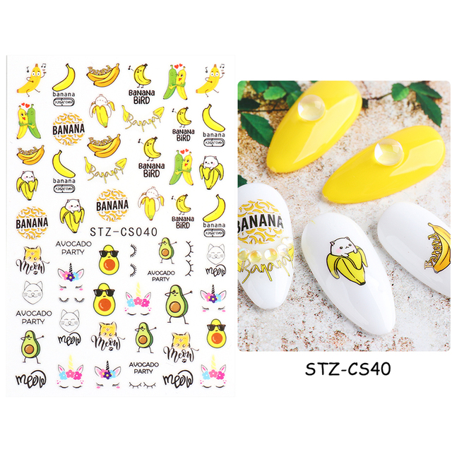 Golden Curve Marble Line Nail Sticker Irregular Swirl Striping Slider Charm Nail Design Gel Polish Decal Manicure LESTZ-CS067