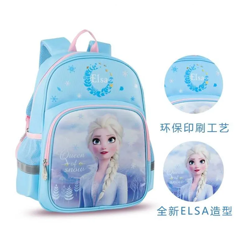 Disney Frozen School Bags For Girl Elsa Large Capapcity Light Primary School Backpack For Teenage Girls Grade1-2 Mochila Escolar