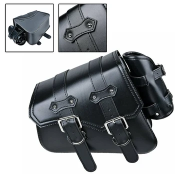 

Bag Saddlebag For Harley Sportster XL 883 1200 48 72 Series PU Made W/ side storage Replacement