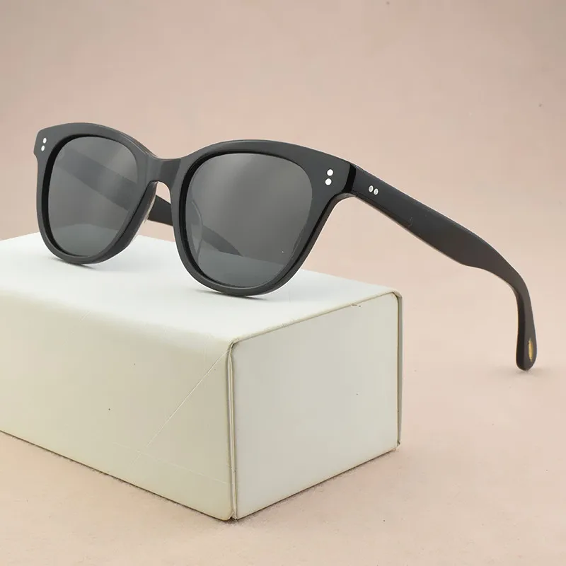 Ацетатные поляризованные солнцезащитные очки для мужчин, высокое качество, модные брендовые дизайнерские Винтажные Солнцезащитные очки для женщин, солнцезащитные очки OV5408 - Цвет линз: C001