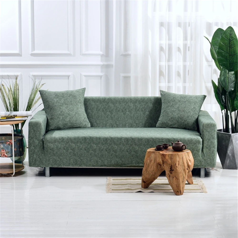 Чехол для дивана для Гостиная эластичность не скользящие диванные накидки Универсальный спандекс чехол против растяжек крем диван Ipad Mini 1/2/3/4 местный - Цвет: Green