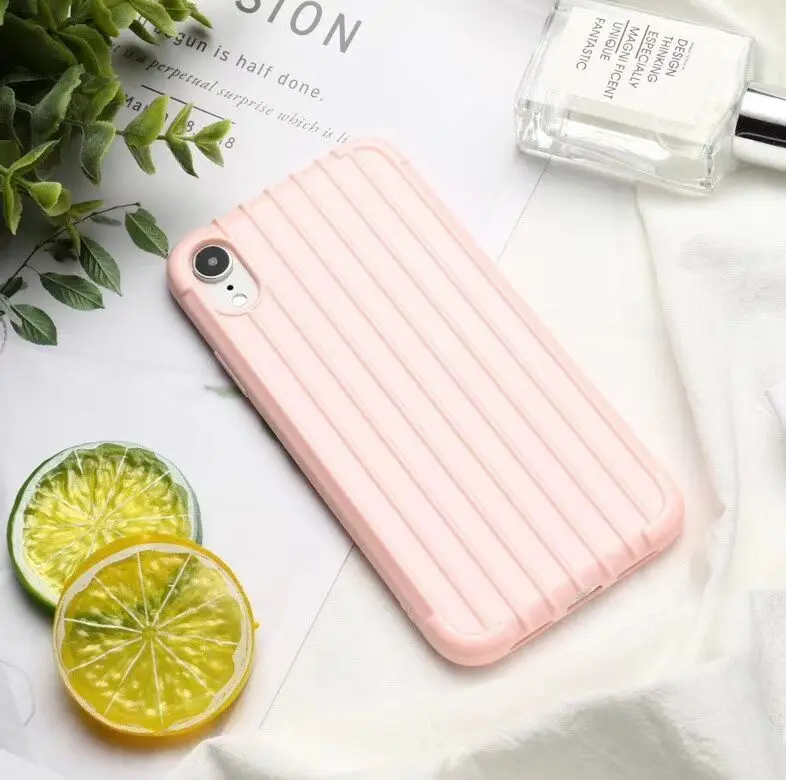 

New Suitcase candy color case for iphone 6 6S Plus Soft TPU Silicon Cover