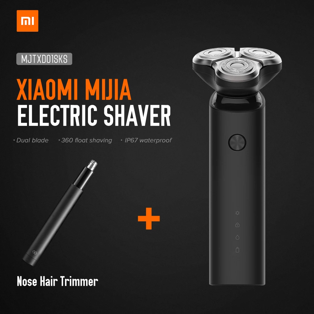 Xiaomi Mija MJTXD01SKS перезаряжаемая электробритва 360 градусов поплавок бритва Водонепроницаемая электрическая бритва с 3 лезвиями