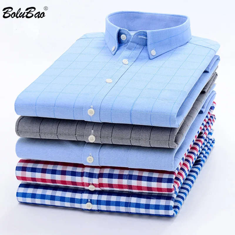 BOLUBAO Brand Men Business Plaid Shirt Multi Style Button Decoration Long Sleeve Shirts Evening Prom Dress Shirts Male BOLUBAO Brand Men Business Plaid Shirt Multi Style Button Decoration Long Sleeve Shirts Evening Prom Dress Shirts Male