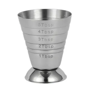 

Stainless Steel 304 Magic Measuring Cup 75ML Bartending Steel Measuring Spoon ulti Function Mixing Plating Jigger Wine Cup 1pcs