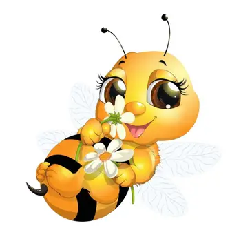 

New Personality Funny Cartoon Decal Smile Bee Car Big Eyes Sticker Car Decal Funny Decoration