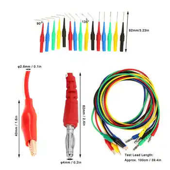 

Cable connector P1920 Clip to Banana Plug Test Lead with Probe Kit Connect to 4mm Banana Plug for Electric Test micro usb