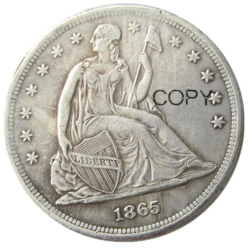 1865 сидя Liberty Dollar посеребренные копии монет