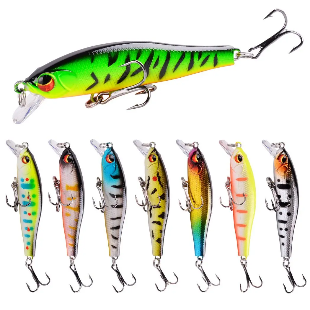 

8PCS 7cm 6g Sinking Minnow Stream Fishing Lure Mini Trout Bait Small Wobbler Vibrating Light Sinking Fish Crankbait Japan Tackle