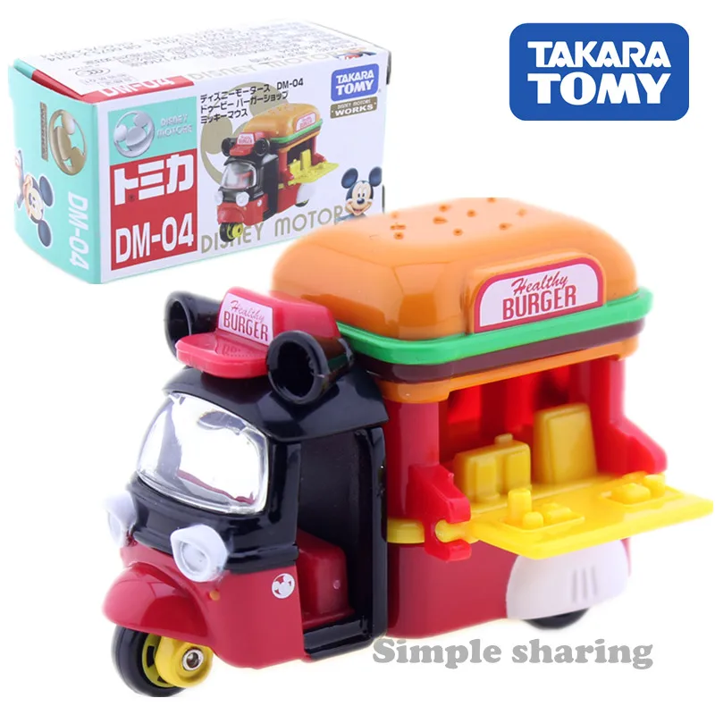Такара TOMY Tomica Дисней мотоцикл DoBe DM 04 магазин еды вагон Микки Маус игрушечный