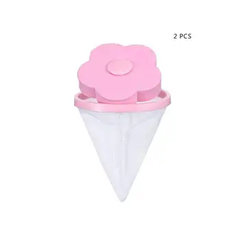 

2pcs Floating Pet Fur Catcher Filtering Hair Removal Device Wool Cleaning Supplies Washer Style Laundry Cleaning Mesh Bag