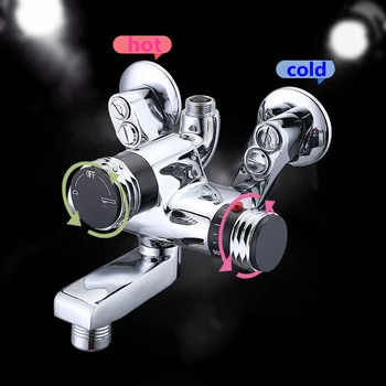 

Bathroom Bath Shower Faucets Water Control Valve Wall Mounted Ceramic Thermostatic Valve Mixer Faucet Tap Bathtub shower Faucet