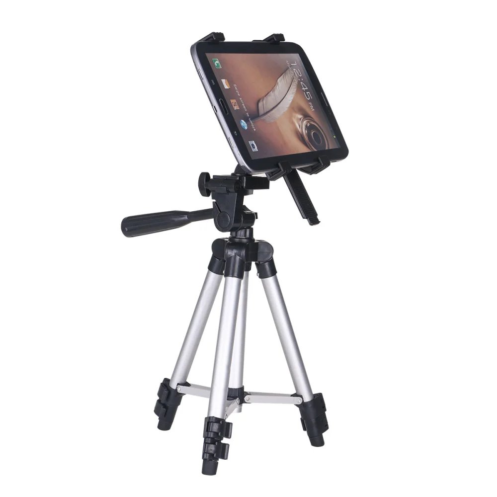 

Universal Retractable Adjustable 180 Degree Rotating Tablet Stand Mount Holder Tripod for iPad 4/ 3/ 2 7 to 14Inch Tablets