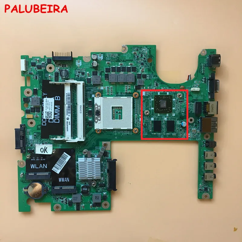 PALUBEIRA DAFM9CMB8C0 для Dell Studio 1558 материнской платы ноутбука CN-04DKNR HM55 PGA989 DDR3 HD5470 полностью протестирована
